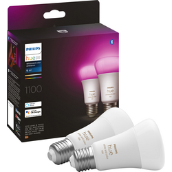 Philips Lighting Hue LED žárovka (sada 2 ks) 871951429131700 Energetická třída (EEK2021): F (A - G) Hue White & Col. Amb. E27 Doppelpack 2x800lm 75W E27 18 W teplá až studená bílá Energetická třída (EEK2021): F (A - G)