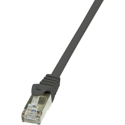 LogiLink CP1063S RJ45 síťové kabely, propojovací kabely CAT 5e F/UTP 3.00 m černá s ochranou 1 ks