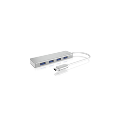 ICY BOX IB-HUB1425-C3 4 porty USB-C® (USB 3.1) Multiport hub  stříbrná
