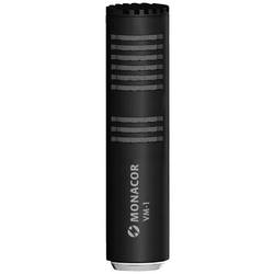 Monacor VM-1 ruční řečnický mikrofon Druh přenosu:kabelový kovový kryt, montáž patky blesku, vč. ochrany proti větru