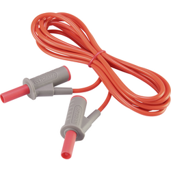 Velmi ohebné bezpečnostní měřicí kabely [lamelová zástrčka 4 mm - lamelová zástrčka 4 mm] 2.00 m;červená;MSB-501 10 A