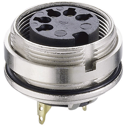 Lumberg 0305 05-1 DIN kruhový konektor zásuvka, vestavná vertikální Pólů: 5 stříbrná 1 ks