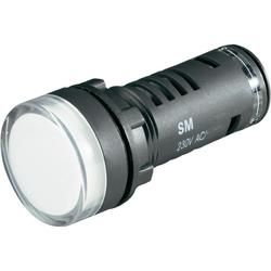Barthelme Blikající LED signálka, 22 mm, šedá/šedá