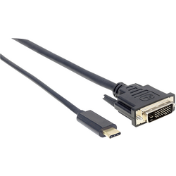Manhattan 152457 DVI / USB-C® adaptér [1x USB-C® zástrčka - 1x DVI-D zástrčka ] černá  200.00 cm