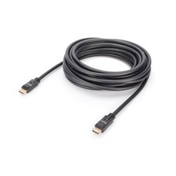 Digitus DisplayPort kabel Konektor DisplayPort, Konektor DisplayPort 10.00 m černá AK-340105-100-S stíněný, kompletní stínění, třížilový stíněný, pozlacené kontakty, zablokovatelný Kabel DisplayPort