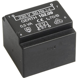 Gerth PT200601 transformátor do DPS 1 x 230 V 1 x 6 V/AC 0.50 VA 83 mA