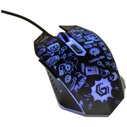 Gembird  Wi-Fi myš kabelový optická černá 6 tlačítko 1200 dpi, 3600 dpi s podsvícením, Tiché klávesy