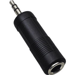 BKL Electronic 1102008 1102008 jack audio adaptér [1x jack zástrčka 3,5 mm - 1x jack zásuvka 6,3 mm] černá