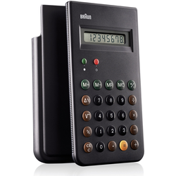 Braun BNE001BK kapesní kalkulačka černá Displej (počet míst): 8  (š x v x h) 82 x 139 x 16 mm