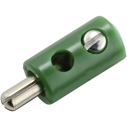 Kahlert Licht  mini banánkový konektor zástrčka, rovná Ø pin: 2.6 mm zelená 1 ks