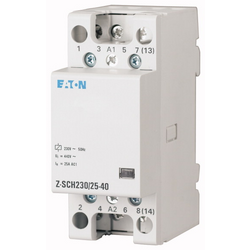 Eaton Z-SCH230/25-04 instalační stykač Jmenovité napětí: 230 V, 240 V Spínací proud (max.): 25 A 4 rozpínací kontakty  1 ks