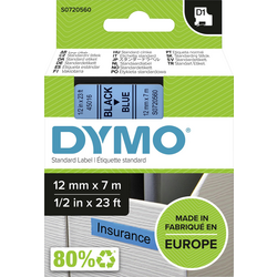 páska do štítkovače  DYMO D1 45016  Barva pásky: modrá Barva písma:černá 12 mm 7 m