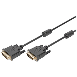 Digitus DVI kabel DVI-D 24+1pol. Zástrčka 3 m černá DB-320101-030-S DVI kabel
