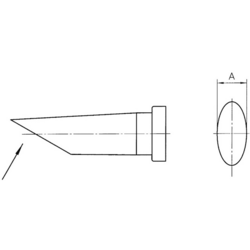 Weller LT-BB pájecí hrot oblý, dlouhý, zkosený Velikost hrotů 2.4 mm  Obsahuje 1 ks