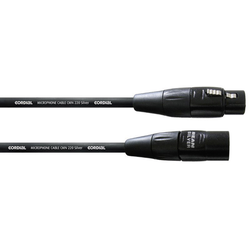Cordial CIM 0,5 FM XLR propojovací kabel [1x XLR zásuvka - 1x XLR zástrčka] 0.50 m černá