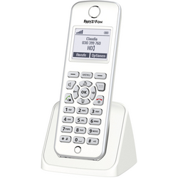 AVM FRITZ!Fon M2 bezdrátový VoIP telefon dětský telefon, handsfree podsvícený displej bílá, stříbrná