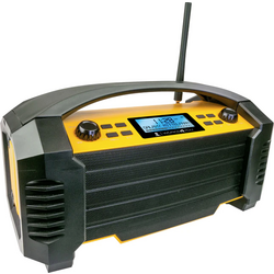 Schwaiger DABWORK2 513 odolné rádio DAB+, FM AUX, Bluetooth, USB  s USB nabíječkou, voděodolné, prachotěsné, s akumulátorem žlutá, černá