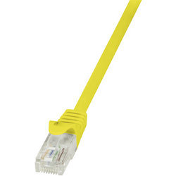 LogiLink CP2037U RJ45 síťové kabely, propojovací kabely CAT 6 U/UTP 1.00 m žlutá s ochranou 1 ks