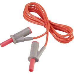Velmi ohebné bezpečnostní měřicí kabely [lamelová zástrčka 4 mm - lamelová zástrčka 4 mm] 1.50 m;červená;MSB-501 10 A