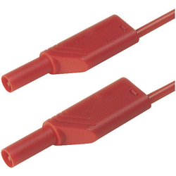 SKS Hirschmann MLS SIL WS 100/1  bezpečnostní měřicí kabely [lamelová zástrčka 4 mm - lamelová zástrčka 4 mm] 1.00 m, červená, 1 ks