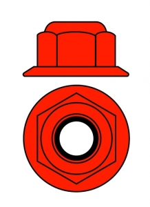 Hliníkové Nylon STOPmatky M3 s ploškou - červené - 10 ks. TEAM CORALLY
