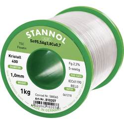 Stannol Flowtin TS bezolovnatý pájecí cín cívka Sn95,5Ag3,8Cu0,7 REL0 1000 g 1 mm