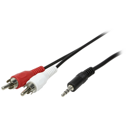 LogiLink CA1043 cinch / jack audio kabel  5.00 m černá (matná)