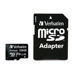 Verbatim MICRO SDXC PREMIUM 256GB CLASS 10 INC ADAPTER paměťová karta microSDXC 256 GB UHS-Class 1