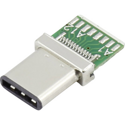USB C zástrčka 3.1 s PCB zástrčka, rovná 93013c1140 1395591 TRU COMPONENTS Množství: 1 ks