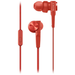 Sony MDR-XB55AP EXTRA BASS™ DJ špuntová sluchátka kabelová stereo červená