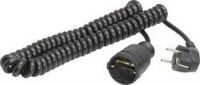 Prodlužovací spirálový kabel AS Schwabe, 2,5 m, černá