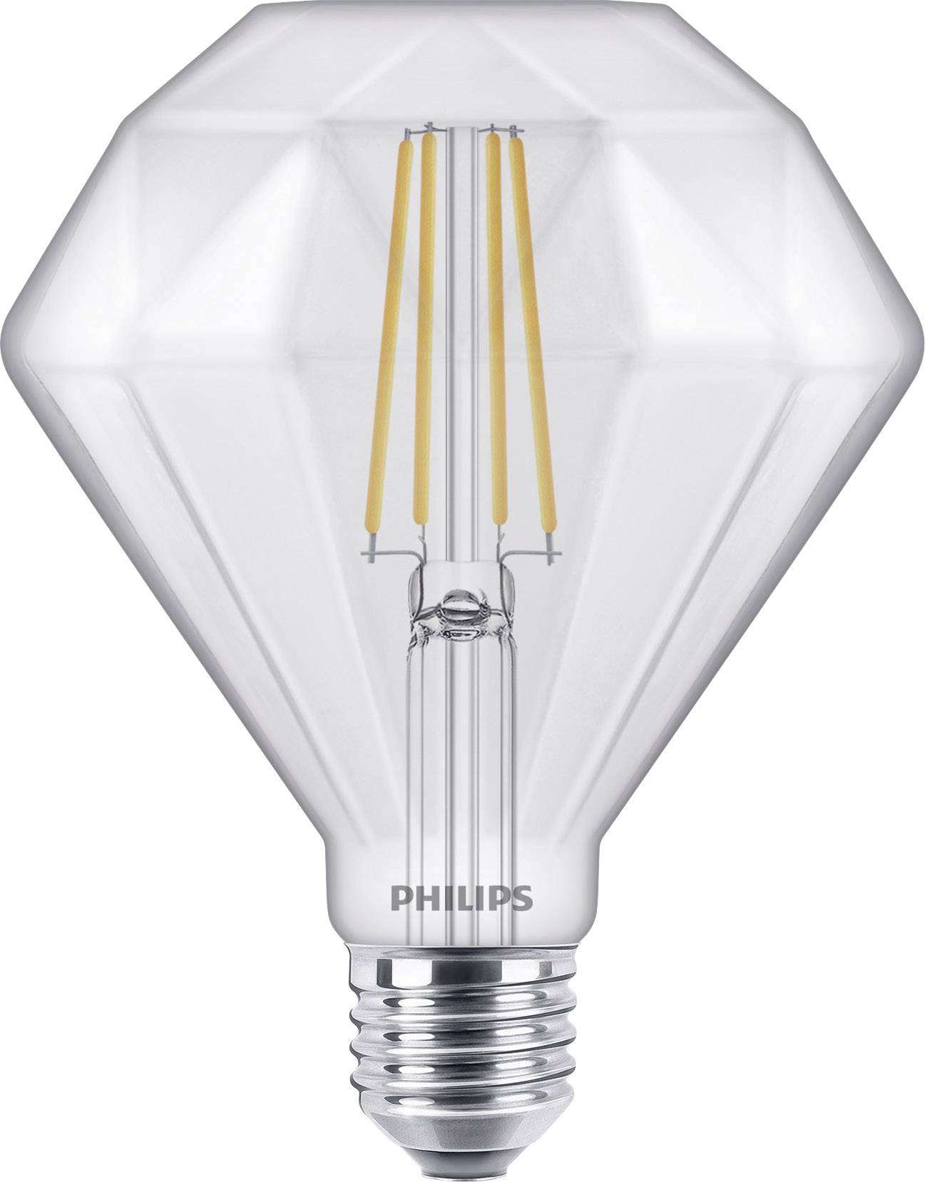 LED žárovka Philips 59353700 230 V, E27, 5 W = 40 W, teplá bílá, A+ (A++ - E), tvar diamantu, stmívatelná, 1 ks