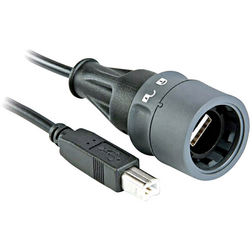 Bulgin USB kabel USB 2.0 USB-A zástrčka, USB-B zástrčka 5.00 m černá  PXP6040/A/5M00