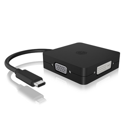 ICY BOX USB-C® adaptér [1x USB-C® - 4x DisplayPort, HDMI®, DVI, VGA] IB-DK1104-C