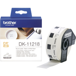 Brother DK-11218 etikety v roli Ø 24 mm papír bílá 1000 ks permanentní DK11218 univerzální etikety