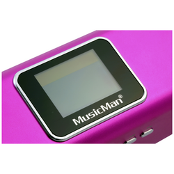 Music Man MA Display pink mini reproduktor AUX, FM rádio, SD paměť. karta, přenosné, USB růžová (metalíza)