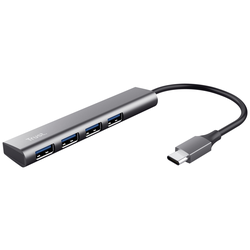 Trust Halyx-4-port 1 + 4 porty USB-C® (USB 3.1) Multiport hub  tmavě šedá