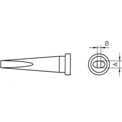Weller LT-L pájecí hrot dlátový, dlouhý Velikost hrotů 2 mm  Obsahuje 1 ks