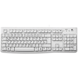 Logitech K120 Keyboard USB Klávesnice německá, QWERTZ, Windows® bílá odolné proti stříkající vodě
