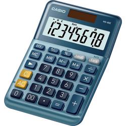 Casio MS-80E stolní kalkulačka modrá Displej (počet míst): 8 solární napájení (d x š) 101 mm x 149 mm