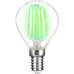 LightMe LM85312 LED Energetická třída (EEK2021) B (A - G) E14 kapkový tvar 4 W zelená (Ø x d) 45 mm x 78 mm vlákno 1 ks