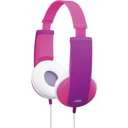 JVC HA-KD5-P-E dětské sluchátka On Ear  kabelová  růžová, fialová  omezení hlasitosti, lehký třmen