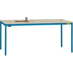 Manuflex LD1916.5007 ESD pracovní stůl UNIDESK s plastové desky, briliantově modrá RAL 5007, Šxhxv = 1600 x 800 x 723-733 mm  brilantní modrá (RAL 5007)