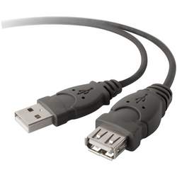 Belkin USB kabel USB 2.0 USB-A zástrčka, USB-A zásuvka 3.00 m černá UL certifikace F3U153BT3M