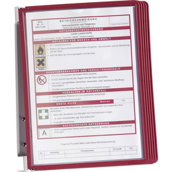Durable nástěnný držák pohledové tabule  VARIO WALL 5 - 5551 červená DIN A4 Počet dodaných průhledných tabulek 5