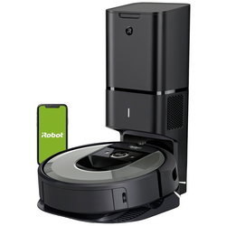 iRobot Roomba i7550 robotický vysavač stříbrná, černá ovládání aplikací, kompatibilní se systémem Amazon Alexa, kompatibilní s Google Home