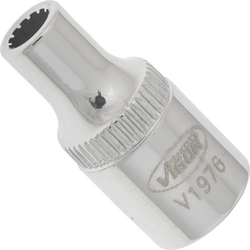 Vigor  V1987 vnější šestihran vložka pro nástrčný klíč 14 mm     1/4" (6,3 mm)