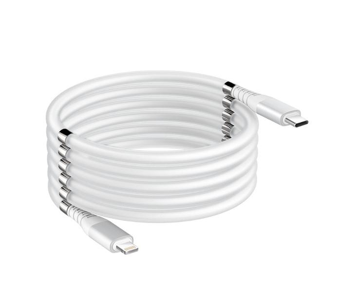 Magnetický samonavíjecí USB nabíjecí kabel (Type-C to Lightning)(90cm) STABLECAM