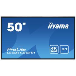 Iiyama ProLite LE5041UHS-B1 displej Digital Signage Energetická třída (EEK2021): G (A - G) 127 cm (50 palec) 3840 x 2160 Pixel 18/7 integrován přehrávač médií,