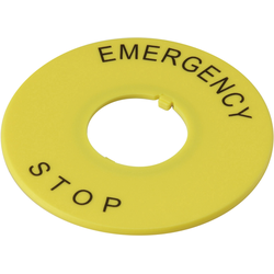 DECA A2AV-27 označovací štítek Potisk (motiv) EMERGENCY STOP žlutá  1 ks